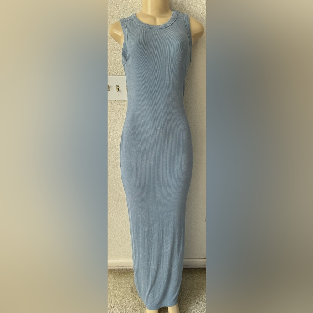 Chic Sleeveless Light Blue Maxi Dress no comment sexy long